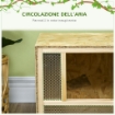 TERRARIO PER RETTILI IN LEGNO CON PORTE IN VETRO SCORREVOLI E PANNELLI IN RETE 40X80X40 CM