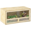 TERRARIO PER RETTILI IN LEGNO CON PORTE IN VETRO SCORREVOLI E PANNELLI IN RETE 60X29.5X29.5 CM