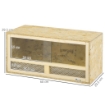 TERRARIO PER RETTILI IN LEGNO CON PORTE IN VETRO SCORREVOLI E PANNELLI IN RETE 60X29.5X29.5 CM