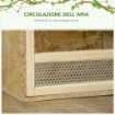 TERRARIO PER RETTILI IN LEGNO CON PORTE IN VETRO SCORREVOLI E PANNELLI IN RETE 60X29.5X29.5 CM