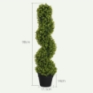PIANTA FINTA DI EUCALIPTO A SPIRALE CON VASO INCLUSO PER INTERNO ED ESTERNO ALTEZZA 90 CM VERDE