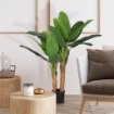 PIANTA ARTIFICIALE DI BANANO ALTA 120 CM CON VASO INCLUSO PER INTERNI VERDE