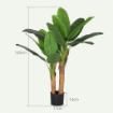 PIANTA ARTIFICIALE DI BANANO ALTA 120 CM CON VASO INCLUSO PER INTERNI VERDE