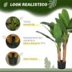 PIANTA ARTIFICIALE DI BANANO ALTA 120 CM CON VASO INCLUSO PER INTERNI VERDE