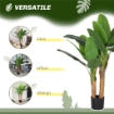 PIANTA ARTIFICIALE DI BANANO ALTA 120 CM CON VASO INCLUSO PER INTERNI VERDE