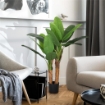 PIANTA ARTIFICIALE DI BANANO ALTA 120 CM CON VASO INCLUSO PER INTERNI VERDE