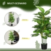 PIANTA ARTIFICIALE DECORATIVA ALTA 120 CM CON VASO NERO PER INTERNI ED ESTERNI