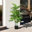 PIANTA ARTIFICIALE DECORATIVA ALTA 120 CM CON VASO NERO PER INTERNI ED ESTERNI