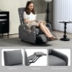 POLTRONA ALZAPERSONA ELETTRICA RECLINABILE CON TELECOMANDO E TASCA IN TESSUTO GRIGIO CARBONE