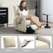 POLTRONA ALZAPERSONA ELETTRICA RECLINABILE CON TELECOMANDO E TASCA IN TESSUTO BEIGE