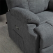 POLTRONA ALZAPERSONA CON POGGIAPIEDI E TELECOMANDO IN TESSUTO EFFETTO LINO 84X96X100 CM GRIGIO SCURO