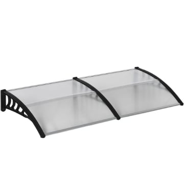 PENSILINA DA ESTERNO PER FINESTRE E PORTE IN POLICARBONATO E ALLUMINIO 200X100X26 CM TRASPARENTE