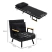 POLTRONA LETTO 3 IN 1 CON SCHIENALE RECLINABILE IN 5 POSIZIONI E CUSCINO 63X73X81 CM NERO