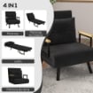 POLTRONA LETTO 3 IN 1 CON SCHIENALE RECLINABILE IN 5 POSIZIONI E CUSCINO 63X73X81 CM NERO