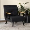 POLTRONA LETTO 3 IN 1 CON SCHIENALE RECLINABILE IN 5 POSIZIONI E CUSCINO 63X73X81 CM NERO