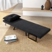 POLTRONA LETTO 3 IN 1 CON SCHIENALE RECLINABILE IN 5 POSIZIONI E CUSCINO 63X73X81 CM NERO