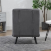 POLTRONA LETTO 3 IN 1 CON SCHIENALE RECLINABILE IN 5 POSIZIONI E CUSCINO 63X73X81 CM GRIGIO SCURO