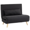 POLTRONA LETTO 3 IN 1 CON SCHIENALE RECLINABILE SU 6 POSIZIONI IN TESSUTO 94X78X80 CM NERO