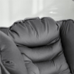 POLTRONA MODERNA CON POGGIAPIEDI E 2 TASCHE LATERALI IN TESSUTO EFFETTO VELLUTO E ACCIAIO 80X78X100 CM GRIGIO