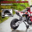MOTO ELETTRICA PER BAMBINI CON ROTELLE E INDICATORE DI CARICA IN PP E METALLO 107X56X70 CM ROSSO