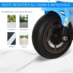 MOTO GIOCATTOLO CAVALCABILE A 3 RUOTE PER BAMBINI 18-36 MESI STILE POLIZIA CON MUSICA E FARI AZZURRO