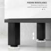 MOBILE SOTTOLAVABO BAGNO CON ARMADIETTO 2 ANTE E RIPIANO REGOLABILE 80X34X60 CM BIANCO LUCIDO