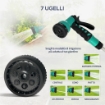 AVVOLGITUBO AUTOMATICO A PARETE E PORTATILE LUNGHEZZA 30+2 MT SISTEMA DI BLOCCO E 7 GETTI GRIGIO