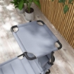SET 2 LETTINI PRENDISOLE RECLINABILI AD ALTEZZA REGOLABILE 70X201.5X45 CM NERO GRIGIO