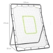 REBOUNDER PER CALCIO E BASEBALL PIEGHEVOLE CON ZONA DI PRECISIONE IN PE E METALLO 123X90X174 CM NERO
