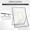 REBOUNDER PER CALCIO E BASEBALL PIEGHEVOLE CON ZONA DI PRECISIONE IN PE E METALLO 123X90X174 CM NERO