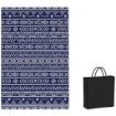 TAPPETO DA ESTERNO REVERSIBILE STILE GEOMETRICO CON BORSA DI TRASPORTO 182X274 CM BLU E BIANCO