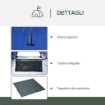 TENDA DOCCIA DA CAMPEGGIO E SPIAGGIA CON PORTA A CERNIERA E BORSA DI TRASPORTO 126X124X189 CM BLU SCURO