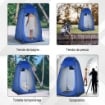 TENDA DOCCIA DA CAMPEGGIO E SPIAGGIA CON PORTA A CERNIERA E BORSA DI TRASPORTO 126X124X189 CM BLU SCURO