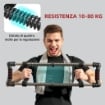 POWER TWISTER A 4 MOLLE CON RESISTENZA DA 10 A 80 KG IN ACCIAIO INOX 80X22X5 CM NERO