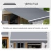 TENDA DA SOLE DA ESTERNO AVVOLGIBILE MANUALMENTE IN ALLUMINIO E POLIESTERE 2.5X2 M GRIGIO E BIANCO