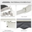 TENDA DA SOLE DA ESTERNO AVVOLGIBILE MANUALMENTE IN ALLUMINIO E POLIESTERE 2.5X2 M GRIGIO E BIANCO