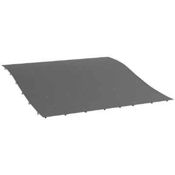 TELO DI RICAMBIO PER PERGOLA DA GIARDINO 3X3 M CON 16 FORI DI DRENAGGIO 297X297 CM GRIGIO