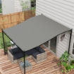 TELO DI RICAMBIO PER PERGOLA DA GIARDINO 3X3 M CON 16 FORI DI DRENAGGIO 297X297 CM GRIGIO