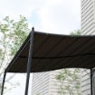 TELO DI RICAMBIO PER PERGOLA DA GIARDINO 3X3 M CON 16 FORI DI DRENAGGIO 297X297 CM GRIGIO