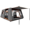 TENDA DA CAMPEGGIO PER 4-6 PERSONE CON 2 STANZE E VERANDA IMPERMEABILE E UPF 30+ BORSA DI TRASPORTO GRIGIO