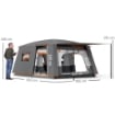 TENDA DA CAMPEGGIO PER 4-6 PERSONE CON 2 STANZE E VERANDA IMPERMEABILE E UPF 30+ BORSA DI TRASPORTO GRIGIO