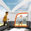 TENDA DA CAMPEGGIO PER 4-6 PERSONE CON 2 STANZE E VERANDA IMPERMEABILE E UPF 30+ BORSA DI TRASPORTO GRIGIO