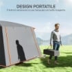 TENDA DA CAMPEGGIO PER 4-6 PERSONE CON 2 STANZE E VERANDA IMPERMEABILE E UPF 30+ BORSA DI TRASPORTO GRIGIO