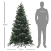 ALBERO DI NATALE INNEVATO CON 850 RAMI E DESIGN A SEZIONI IN PLASTICA E ACCIAIO  Ø 110X180 CM VERDE