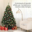 ALBERO DI NATALE ARTIFICIALE DA 195 CM CON 1838 RAMI CON BASE IN ACCIAIO PER INTERNI VERDE