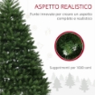 ALBERO DI NATALE ARTIFICIALE DA 195 CM CON 1838 RAMI CON BASE IN ACCIAIO PER INTERNI VERDE