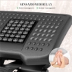 POGGIAPIEDI PER SCRIVANIA ERGONOMICO CON RULLI MASSAGGIANTI REGOLAZIONE ALTEZZA E ANGOLAZIONE NERO