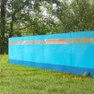PARAVENTO DA SPIAGGIA PIEGHEVOLE FRANGIVISTA IN POLIESTERE CON BARRE IN ACCIAIO 725X140 CM AZZURRO