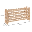 PORTABOTTIGLIE IN LEGNO DI PINO CANTINETTA VINI CON 4 RIPIANI PER 48 BOTTIGLIE 114X28X56.5 CM COLORE LEGNO