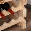 PORTABOTTIGLIE IN LEGNO DI PINO CANTINETTA VINI CON 4 RIPIANI PER 48 BOTTIGLIE 114X28X56.5 CM COLORE LEGNO